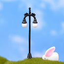 HO OO Scale 5Pcs Resin Craft Mini Street Light Lamp Antique Imitation Fairy Garden Home Miniature DIY Micro Landscape