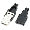 New 10pcs Type A Male USB 4 Pin Plug Socket Connector With Black Plastic Co R8F7