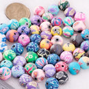 100pcs Beads Jewelry Accessory Ceramic Round 8 mm Dia. I1H8