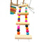 Wooden Stairs Swing Ladder Birds Parrots Bridge Climb Colorful Beads Pet Toys