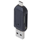 USB 2.0 + USB mini OTG SD Card Reader Cell Phone Tablet PC Z8Z2