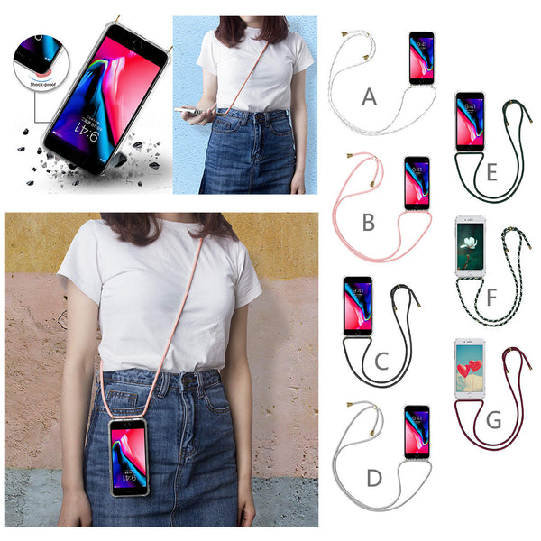 Bakeey Transparent Shockproof With Drawstring Necklace Rope Protective Case For Xiaomi Redmi Note 7 / Redmi Note 7 Pro