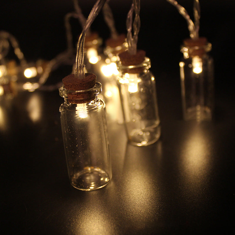 KCASA 1.2M 10 LED Glass Bottles String Lights LED Fairy Lights for Festival Christmas Halloween