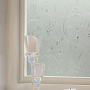 40cmX200cm Modern Flower Pattern Glass Stickers Bathroom Balcony Sliding Door Frosted Glass 3D Stick