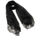 Woman Scarves Chiffon Lace Scarf Wrap Scarf Black I6B6