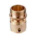 3/4'' BSP Solid Brass Male and Female Connector Garden Hose Quick Connect Water Hose Pipe Connectors Fitting w/ Hose Washers