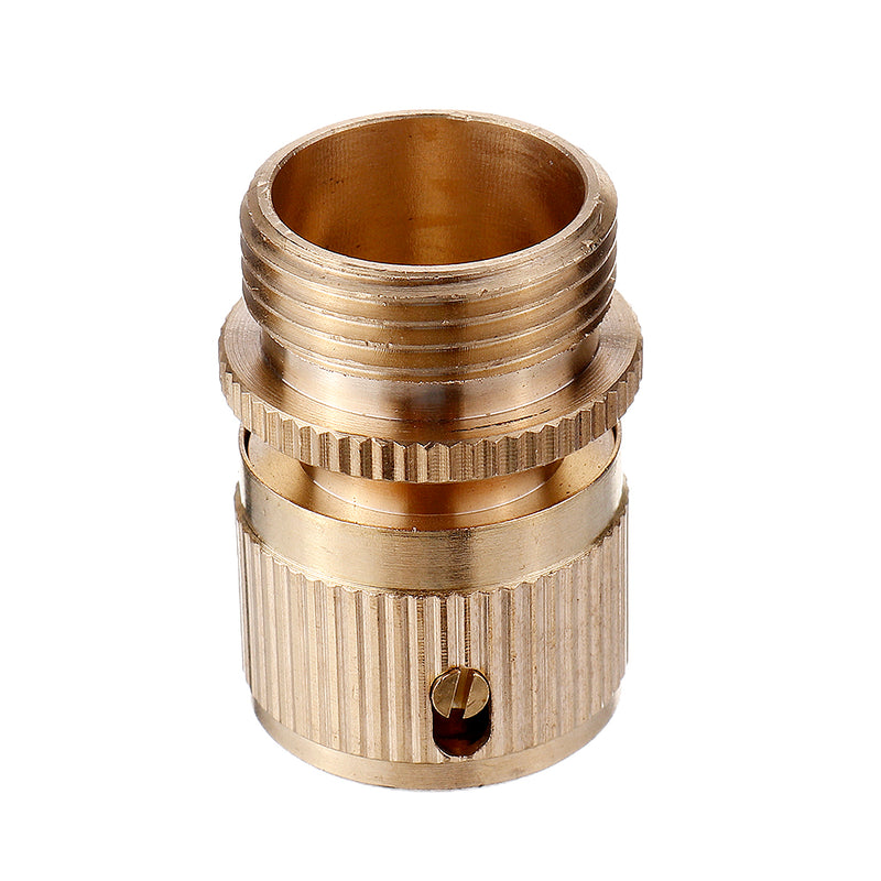3/4'' BSP Solid Brass Male and Female Connector Garden Hose Quick Connect Water Hose Pipe Connectors Fitting w/ Hose Washers