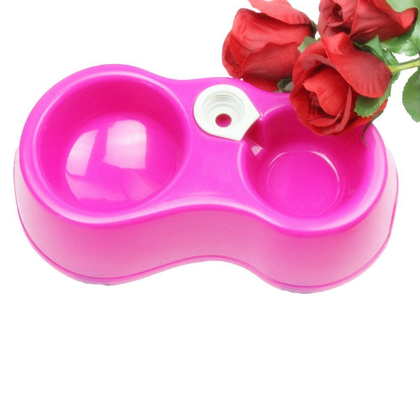 New Pet Dog Puppy Cat Automatic Water Dispenser Drink Food Dish Feeding Bow Y7I9