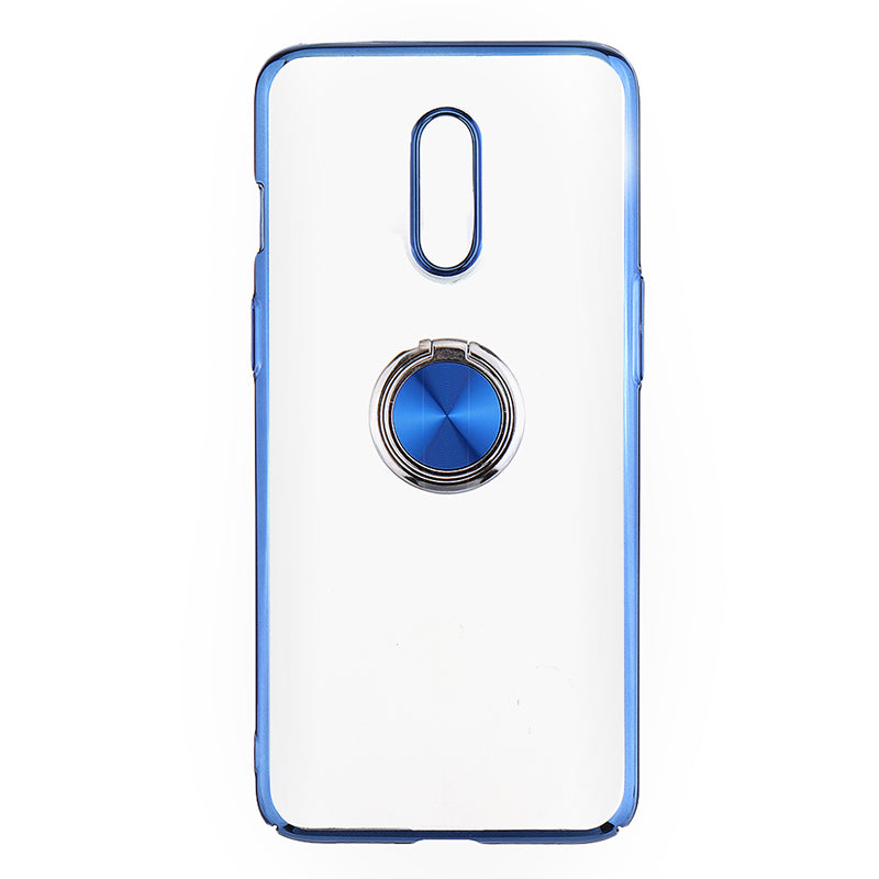 Bakeey Shockproof Plating With Ring Holder Hard PC Back Cover Protective Case for OnePlus 7