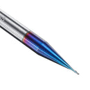 Drillpro 2 Flutes HRC65 Milling Cutter 0.4-0.9mm Nano Blue Coating Carbide End Mill