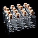 10x Blank Tiny Small Transparent Message Bottles Vials glass bottle with co