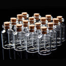 10x Blank Tiny Small Transparent Message Bottles Vials glass bottle with co