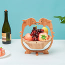 Collapsible Bamboo Fruit Basket Bowl Folding Foldable Trivet Storage Holder Rack Storage Baskets