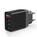Bakeey 3.1A LED Display 3 USB Ports EU Plug Fast Travel Wall Charger For iPhone 11 Pro Max Xs 8 Plus S8 Xiaomi 6