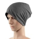 Winter Solid Color Unisex Hip-hop Cap Beanie Hat Slouch Hat Dark Gray T1P1