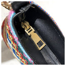 Women Ring Handle Straw Bucket Barrel Bag Beach Pouch Rattan Messenger Handbag Tote Outdoor Travel