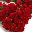 144 X Artificial Paper Red Rose Flower Wedding Craft Decor J2K5