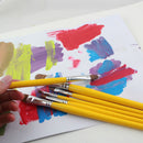 Memory 6 Pcs Odd Numbers Artist Wolf Horse Hair Painting Brush Set Acrylic Oil Painting Pen Watercolor Art Supplies
