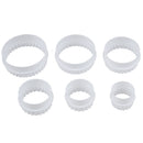 6 Pcs mould punch Pastry Biscuit Cake Fondant sugar paste Round Cutter W7E2