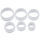 6 Pcs mould punch Pastry Biscuit Cake Fondant sugar paste Round Cutter W7E2
