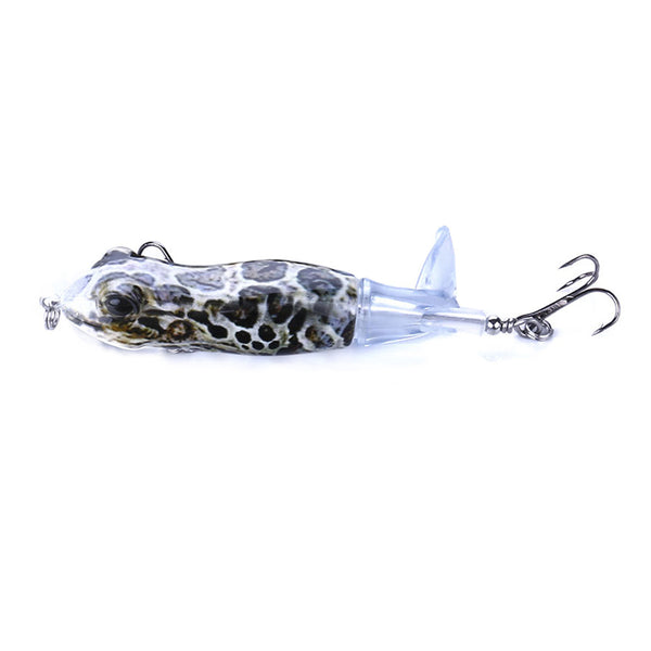 ZANLURE 1 Pcs 3D Eyes Frog Fishing Lure Soft Bait Tassels Fishing Hooks
