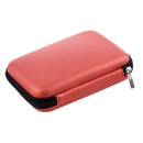 Portable Hard Disk Drive Shockproof Zipper Cover Bag Case 2.5" HDD Bag Red