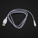 1M Braided Fabric Mini USB Data&Sync Charger Cable Cord For Cell Phone