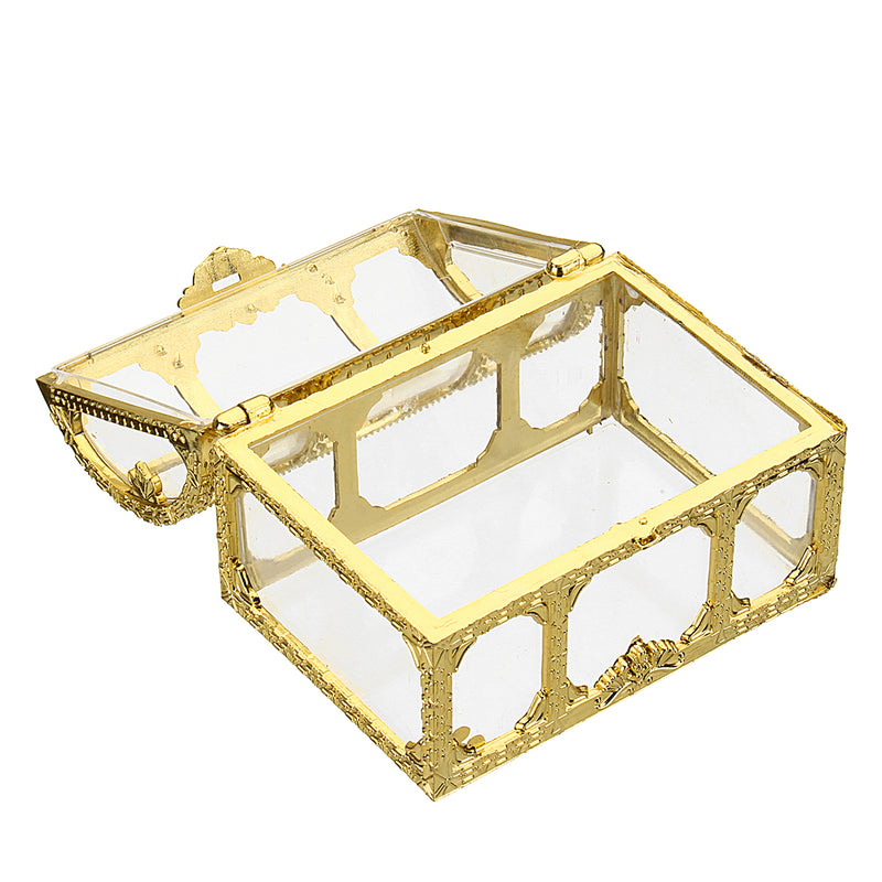 Treasure Chest Jewelry Box Crystal Gem Storage Organizer Mini Case Birthday Gifts