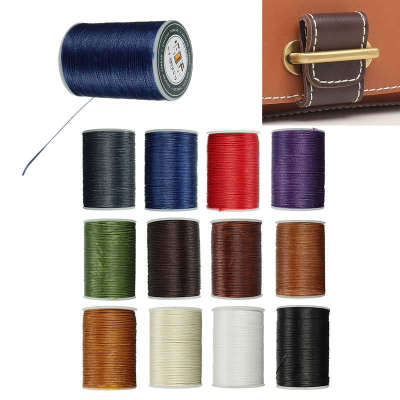 Waxed Thread 0.8mm 78m Polyester Cord Sewing Kit Stitching Leather Craft Bracelet