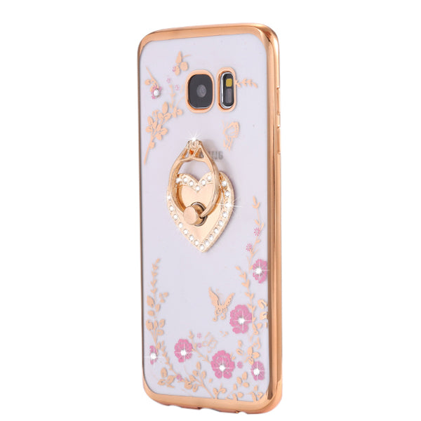 360 Degree Clasp Ring Holder TPU Soft Back Case Cover For Samsung Galaxy S7 G9300