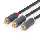 Ugreen AV105 1.5M 3RCA Male to Male AV Audio Cable for Set Top Box DVD TV