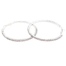 Womens Luxury Party Crystal Earring Chic Rhinestone Ear Hoop Dangle 55mm