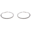 Womens Luxury Party Crystal Earring Chic Rhinestone Ear Hoop Dangle 55mm