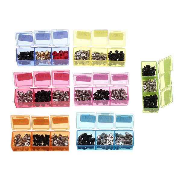 Suleve 700Pcs/Set M3/M5/M6 DIY Desktop Computer Repair Screw Assortment Mainboard Fan Cross Screws Hex Standoffs Spacers Kits w/ Storage Box