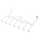 7 Hanger White Towel Hat Coat Clothes Wall Hook Over Door Bathroom