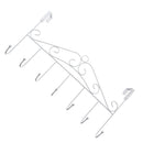 7 Hanger White Towel Hat Coat Clothes Wall Hook Over Door Bathroom