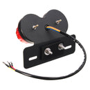 LED License Plate Brake Tail Turn Signal Dual Light For Motorcycle Bobber Cafe
