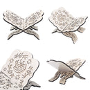 Quran Book Holder Stand Rihal Rehal With Decorations Wooden Small Bookshelf