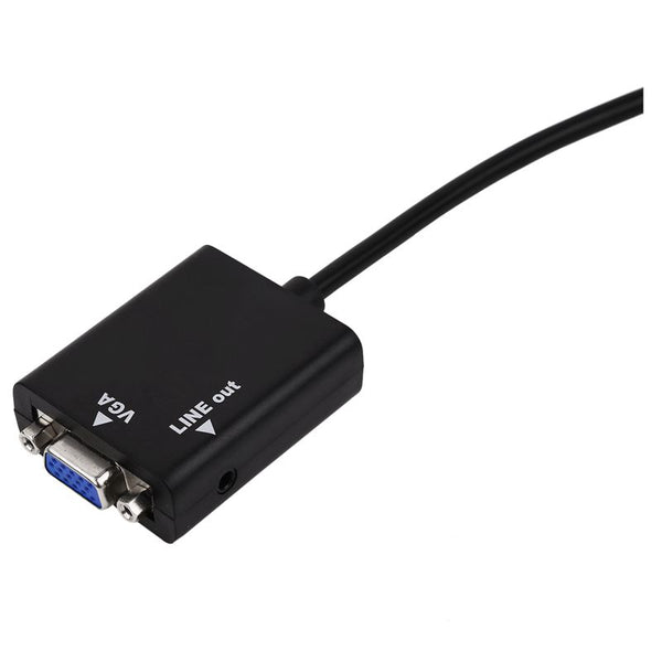 PC HDMI to VGA SVGA RGB Video + Audio Cable Converter Adapter R9B2