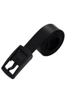 Unisex Stylish Candy Colours Silicone Plastic belt black F3O9