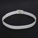 Unisex Stylish Candy Colours Silicone Plastic belt white X7G9