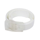 Unisex Stylish Candy Colours Silicone Plastic belt white X7G9