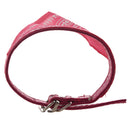 Pink leather collar Bandana adjustable scarf for dog cat pet S E9U6