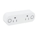 MoesHouse 16A Mini WiFi Smart Socket US Standard Dual Outlet Wall Switch Plug Independent Control with Power Monitoring Work with Amazon Alexa and Google Home