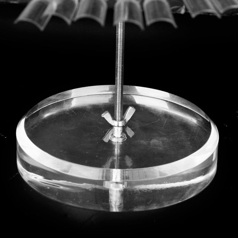 Pro Spiral Fan Shape Display Stand Holder for 120pc False Nail Art Polish B H6B7