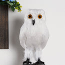 Feather Lifelike Owl Ornaments Garden Home Decorations