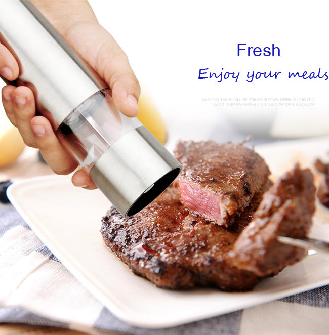 Electric Stainless Steel Pepper Mills Kitchen Tool Salt Pepper Mill Grinder Muller