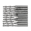 Drillpro 10pcs 3.175x17mm Spiral Ball Nose End Mill CNC Milling Cutter Engraving Bits