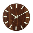 Wooden Wall Clock Glow In The Dark Silent Quartz Indoor Living Room Luminous