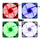 120mm PC Computer Case Fan Ultra Silent 15 LED Lights Cooler Cooling Heatsink
